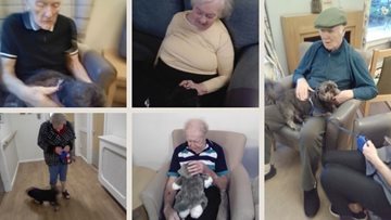 A visit from a four-legged friend for Yew Trees Residents